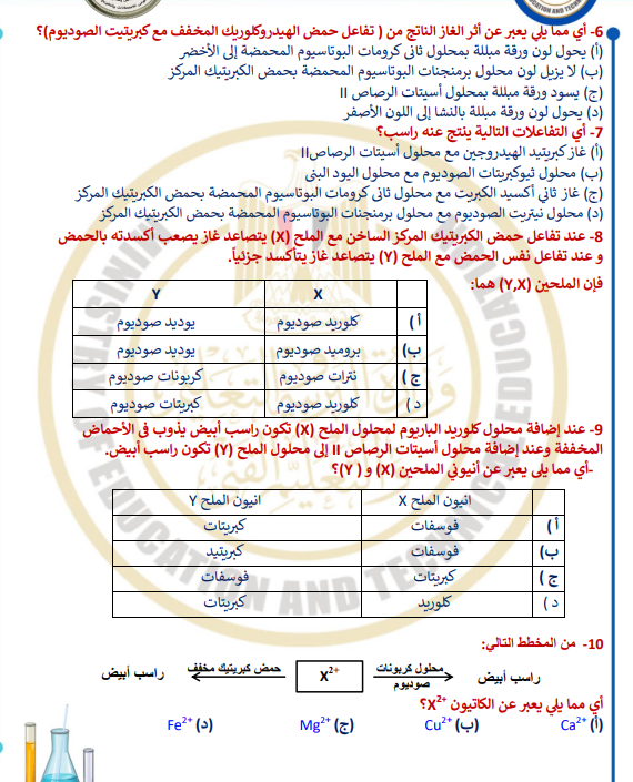 نماذج استرشادية كيمياء1